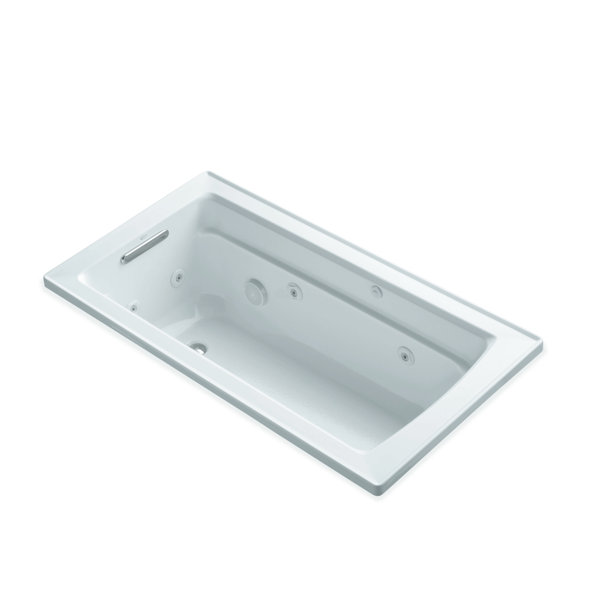 Kohler Archer® 60" x 32" Drop In Whirlpool Acrylic Bathtub with Heater